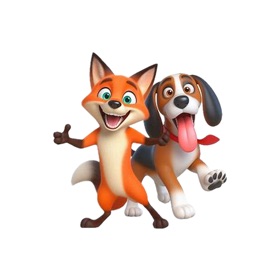 Fox and Hound Stickers