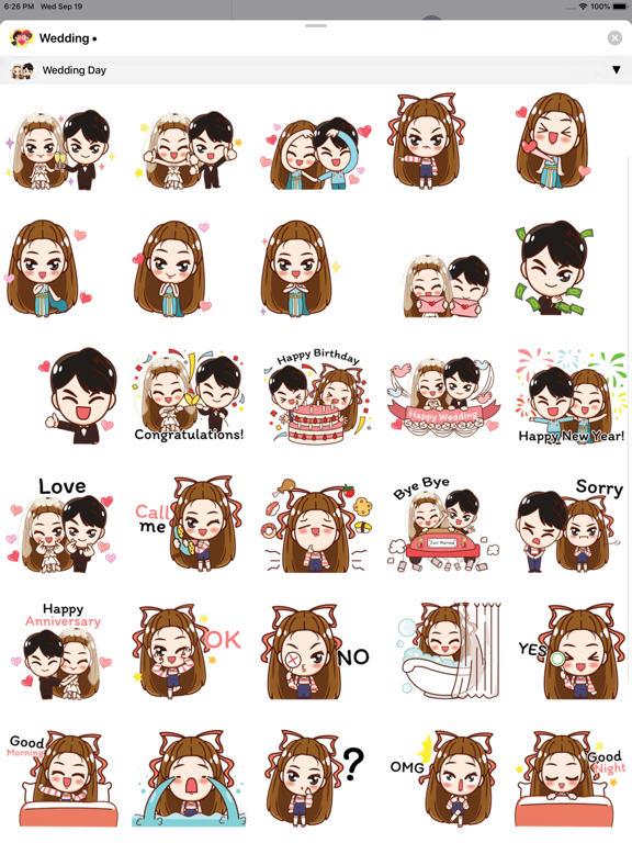 Wedding Sticker Emojis iPad screenshot 6 - Stickers app