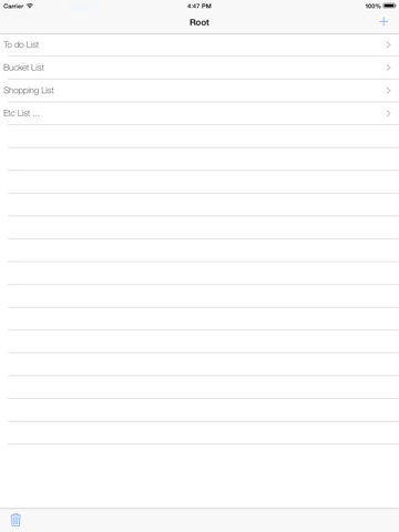 To Do List (BucketList) iPad screenshot