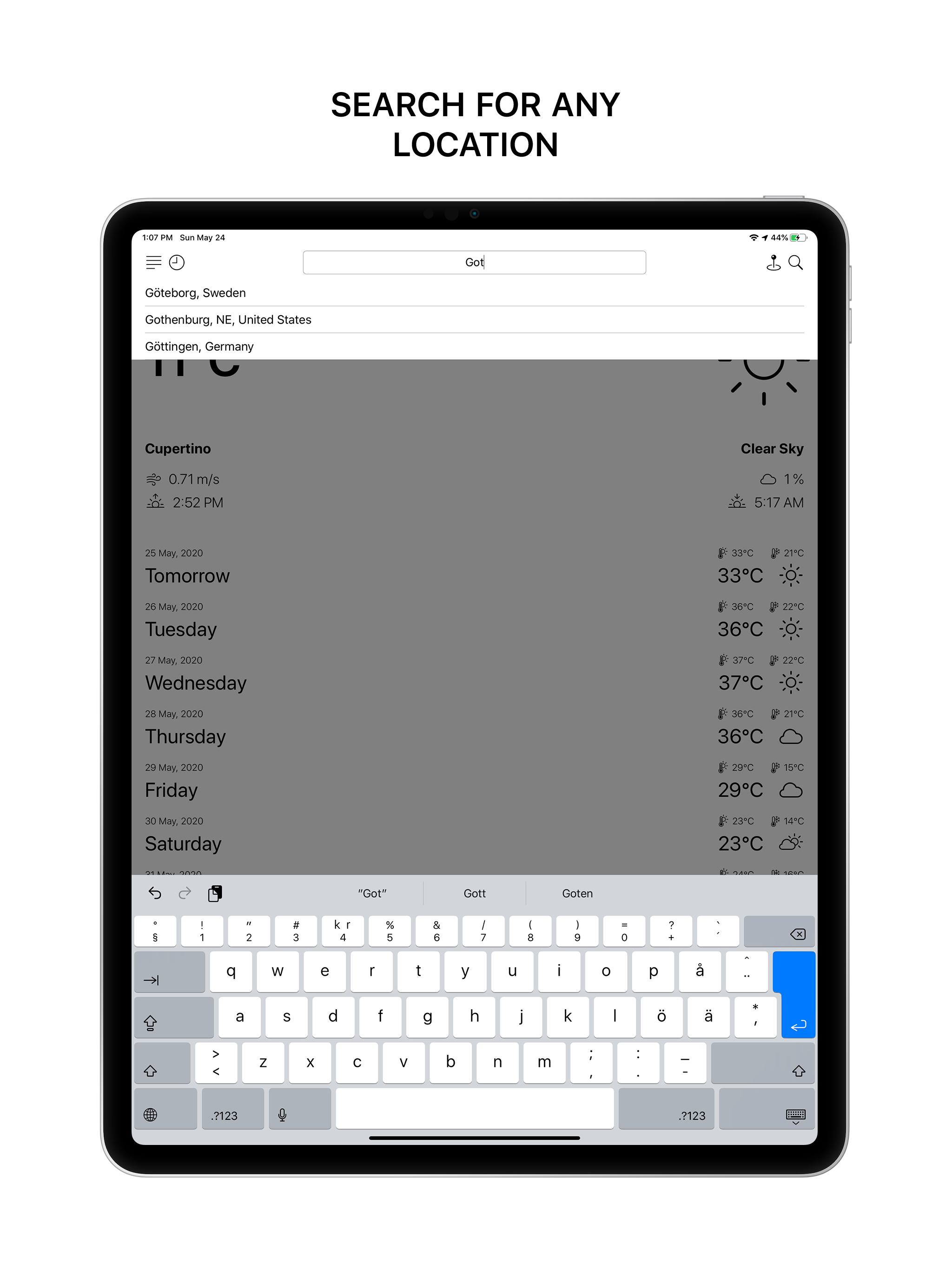 Minimalistic Weather App