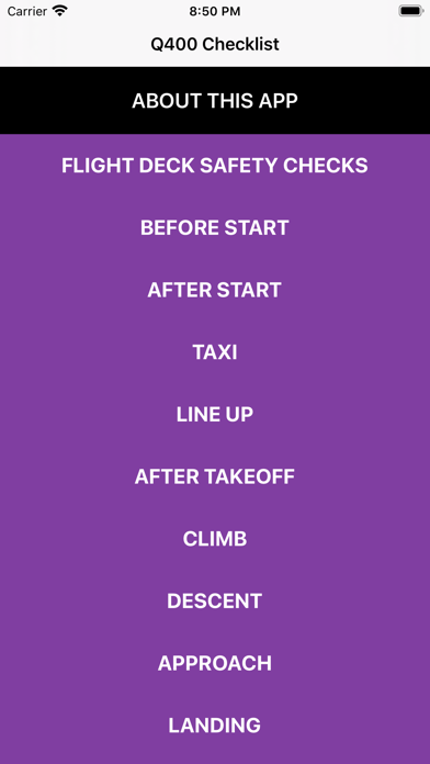 Screenshot #1 pour Q400 Checklist
