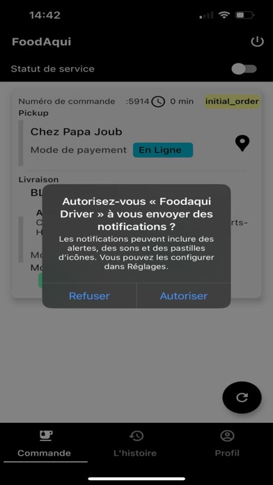 Screenshot #3 pour Foodaqui Driver
