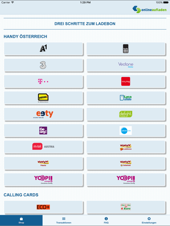 Screenshot #4 pour onlineaufladen