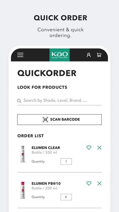 Kao Salon Partner online shop Screenshot