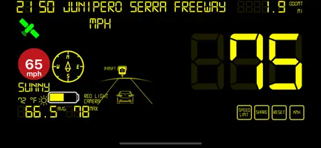 Speedmeter mph digital display