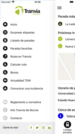 TDM App Tranvía de Murcia screenshot 2
