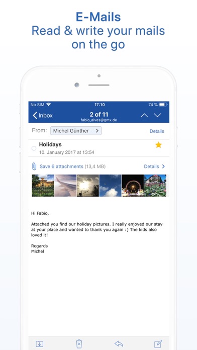 Screenshot #1 pour GMX - Mail & Cloud