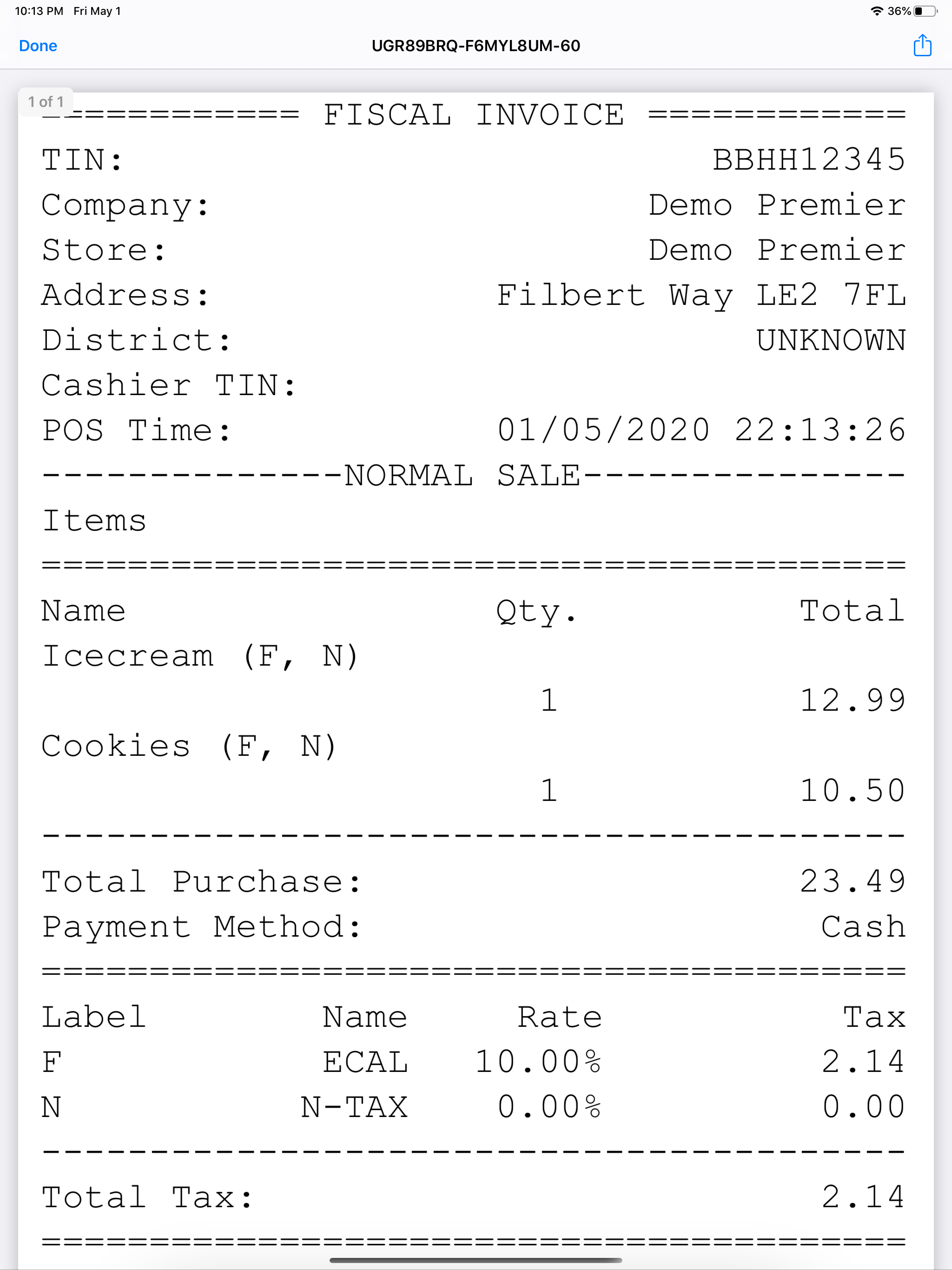TaxCore mobile POS