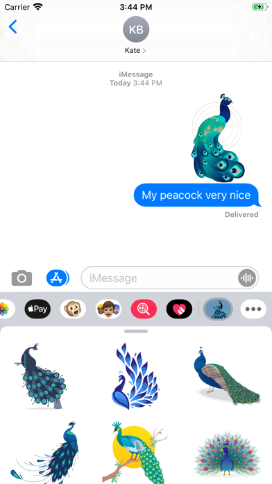 Screenshot #1 pour Beautiful Peacock Stickers
