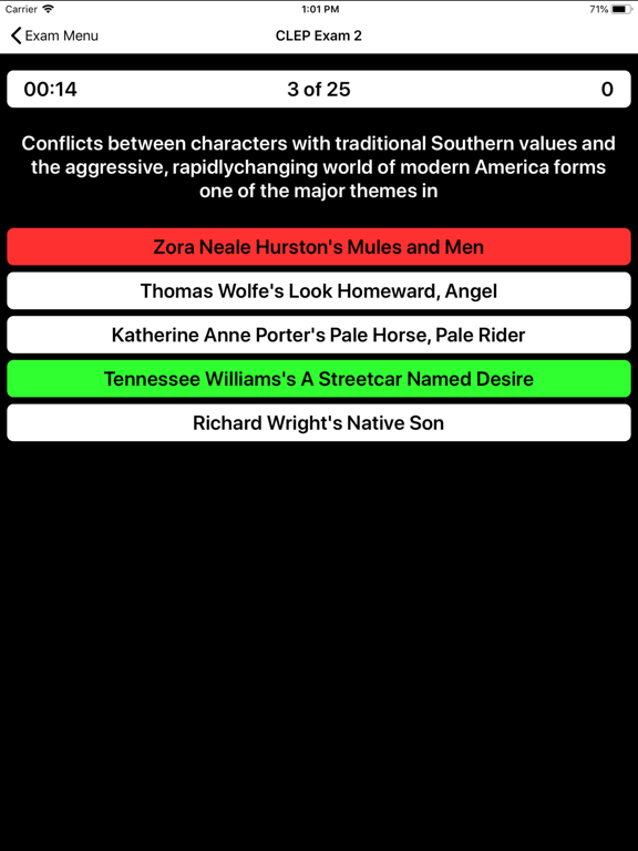 CLEP American Literature Prep iPad screenshot