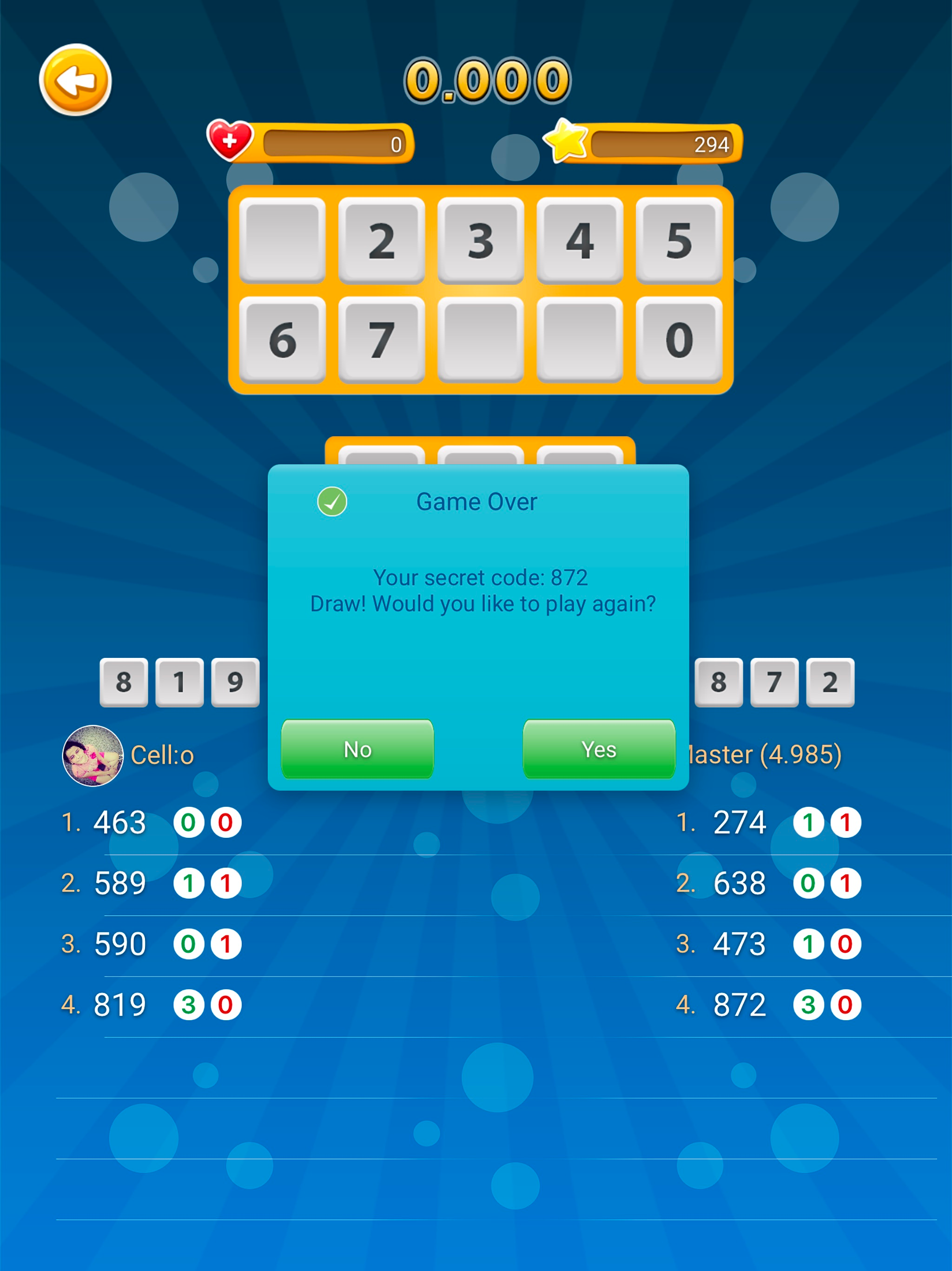 Bulls & Cows: IQ Game
