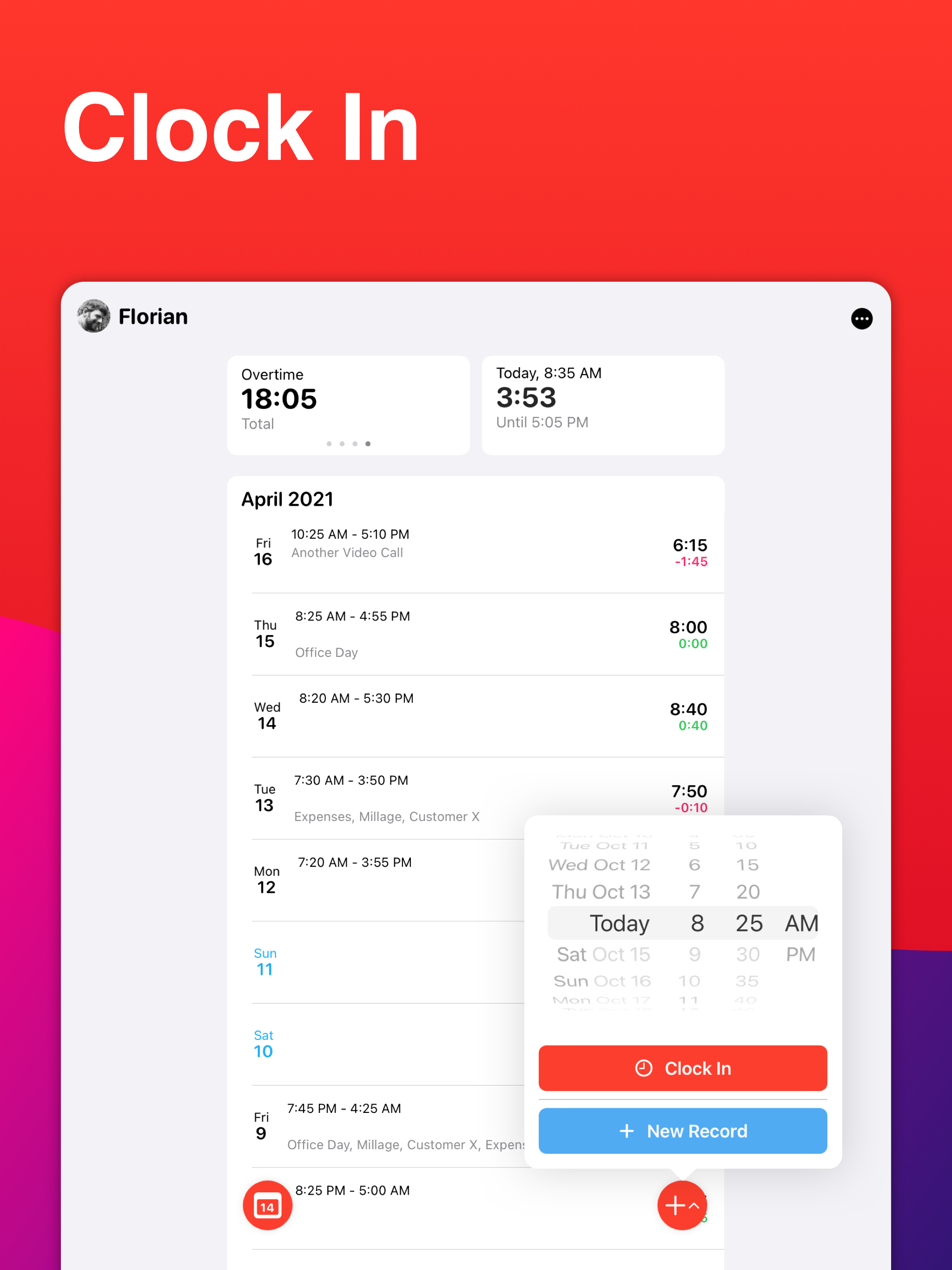 WorkTimes - Hours Tracker screenshot 11