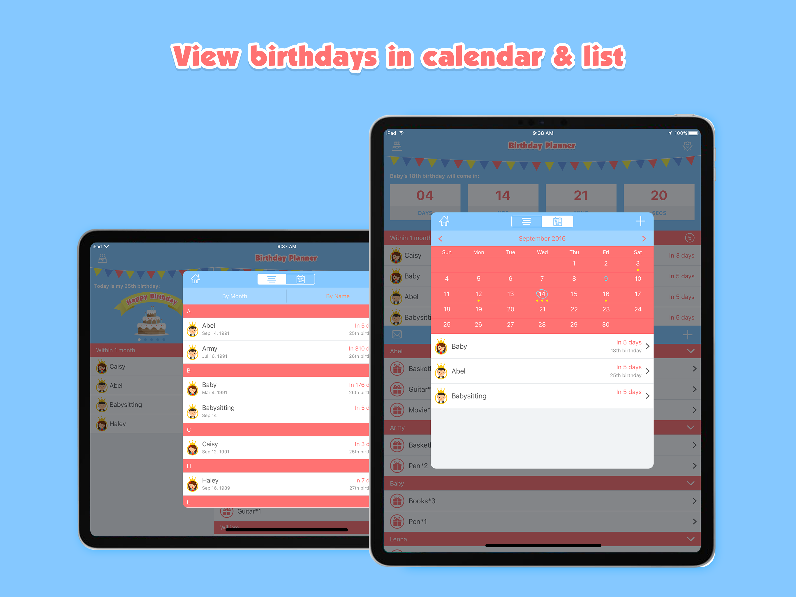 Birthday Planner Pro screenshot 10