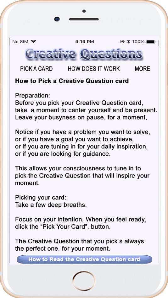 #3. Creative Questions Mindset App (iOS) โดย: Arne Rantzen