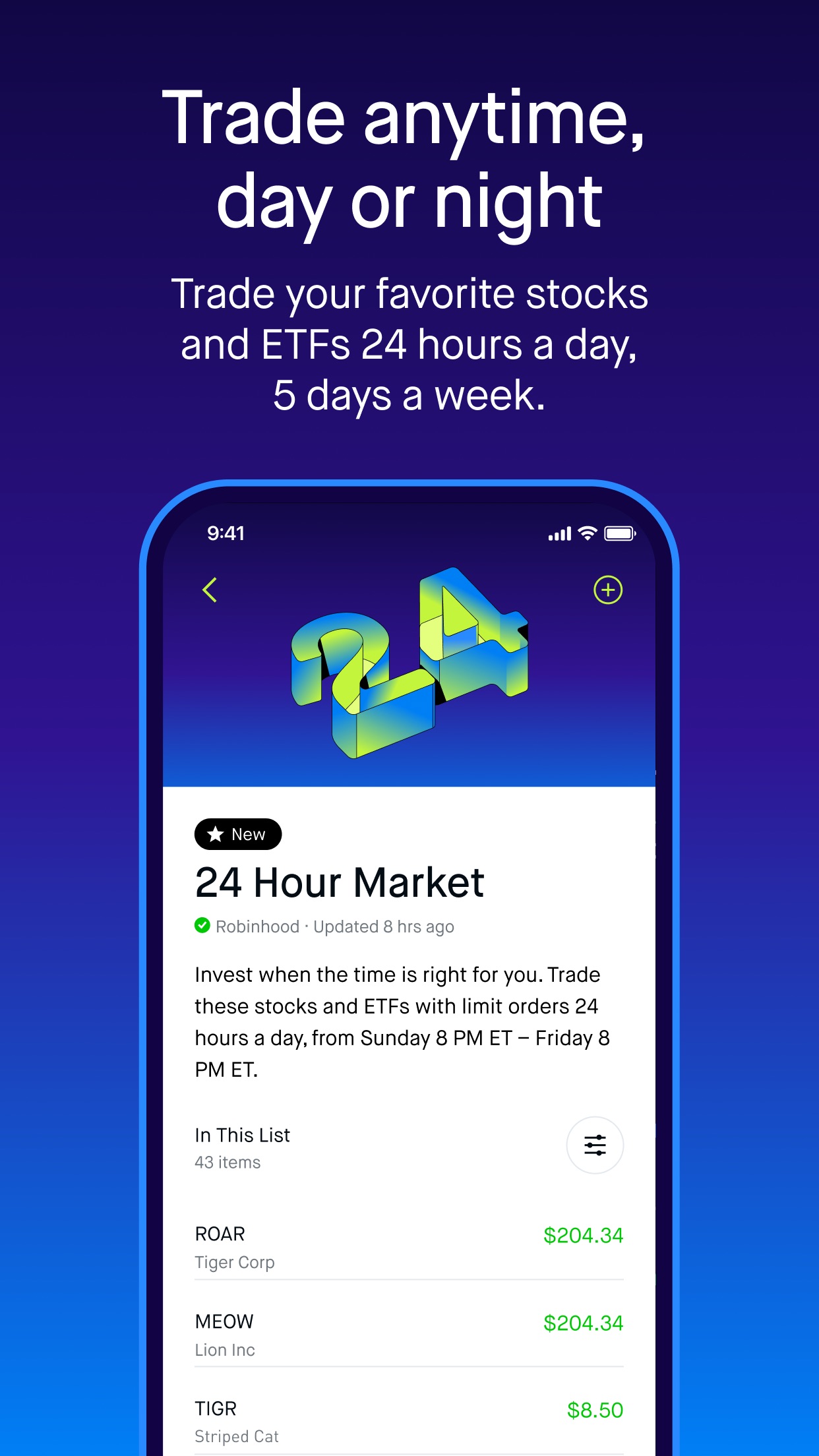 Screenshot do app Robinhood: Investing for All