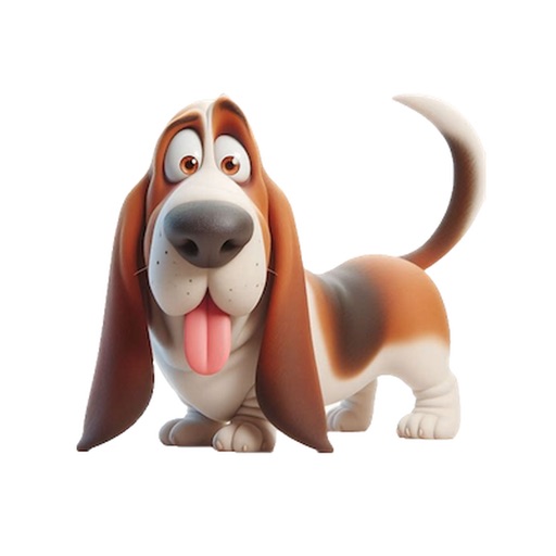 Goofy Basset Hound Stickers