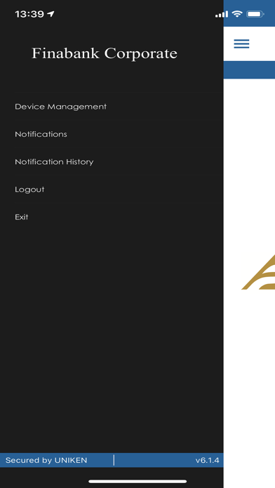 Finabank Corporate Screenshot