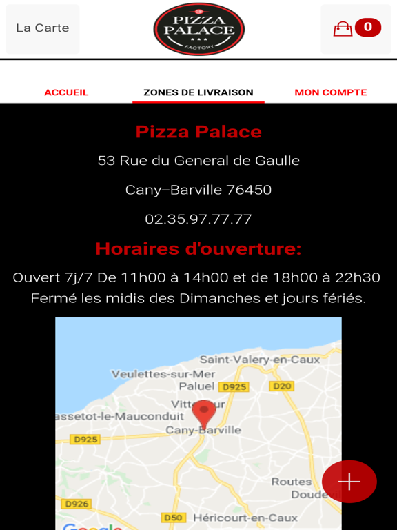 Pizza Palace Cany-Barville iPad screenshot