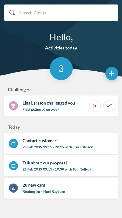 Screenshot #1 pour Cirrus - Sales CRM