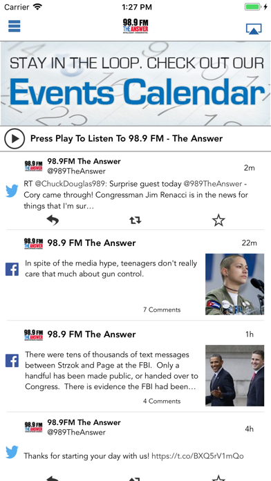 98.9 FM The Answer Screenshot
