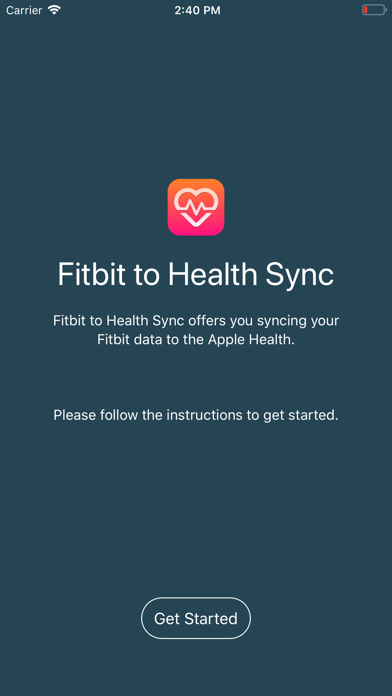 Screenshot #1 pour Fitbit to Health Sync