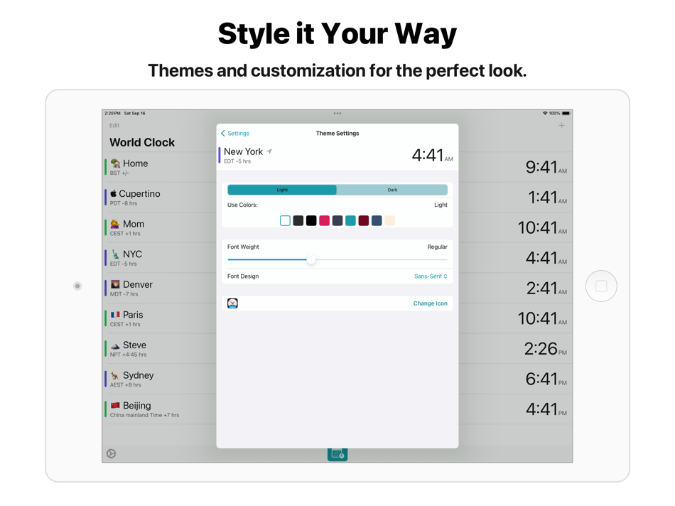 #5. World Clock Timezone Converter (macOS) Podle: Lasmit TLB Ltd