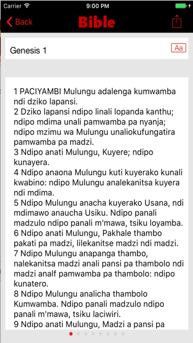 Nyanja Bible app screenshot