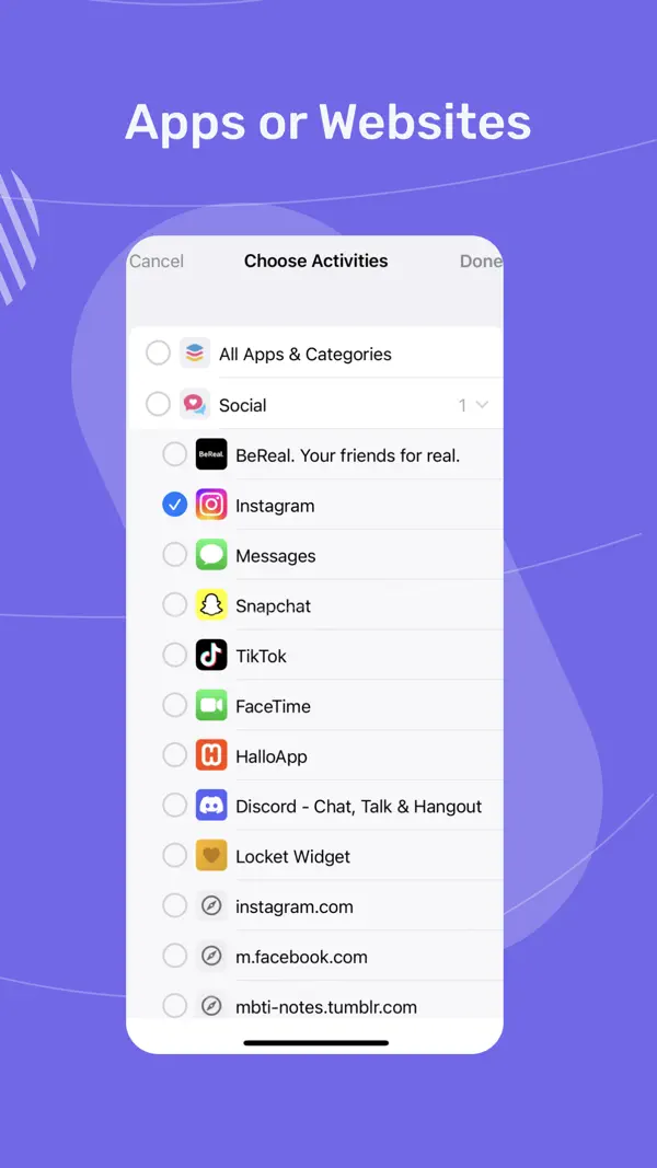 ScreenZen- Screen Time Control iPhone App Screenshot 4 – Produktivität