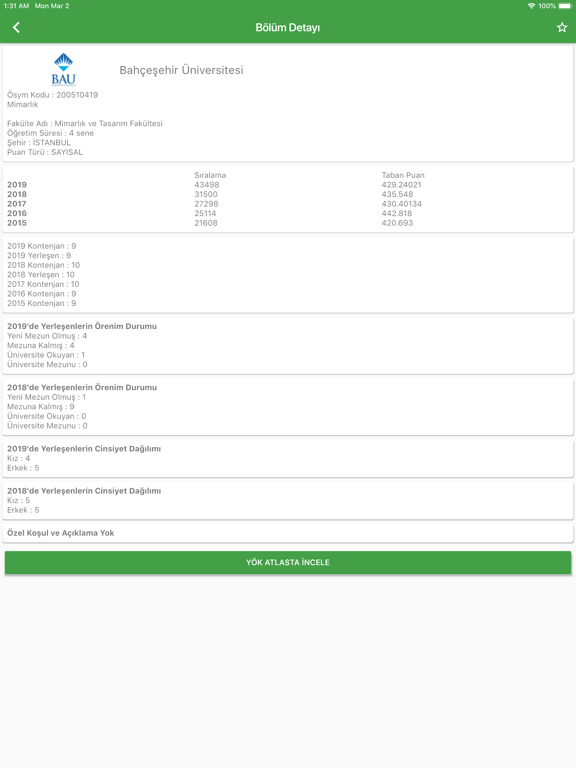 Güncel YKS Tercih Robotu iPad screenshot 3