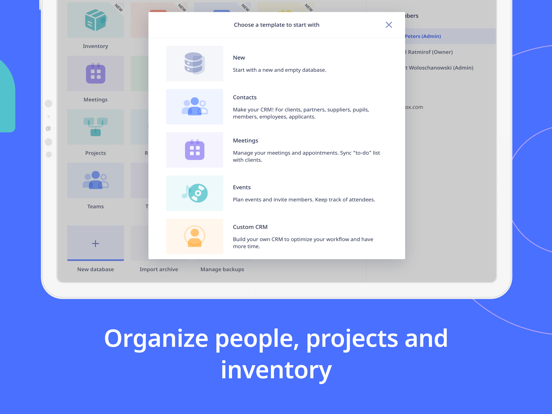 Ninox iPad app afbeelding 2