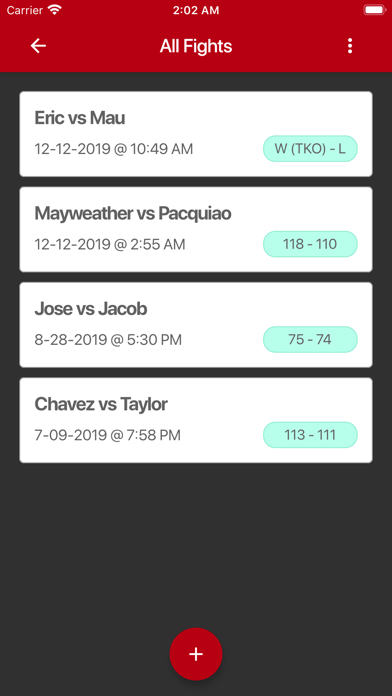 iScorez Boxing Scorecard iPhone screenshot 3 - Sports app