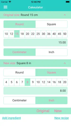 Cakeulator screenshot 1