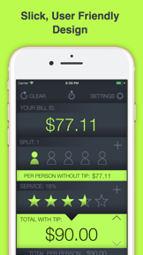 Tip Calculator % Tap Tip screenshot