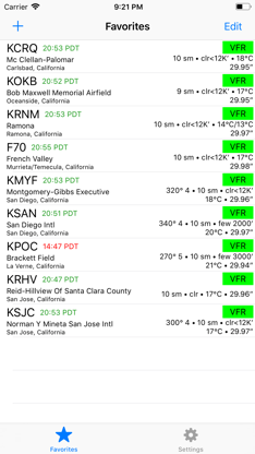 WatchMETAR screenshot 1