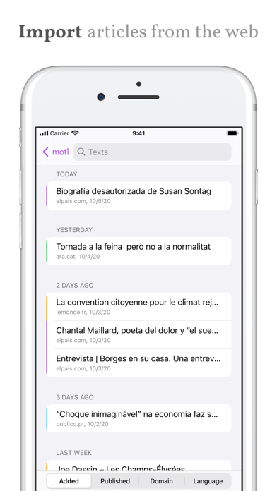 motî iPhone screenshot 6 - Reference app