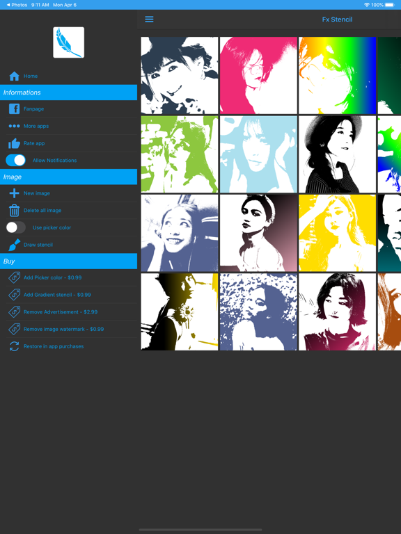 Fx Stencil iPad screenshot 9 - Photo & Video app