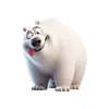 Goofy Polar Bear Stickers delete, cancel