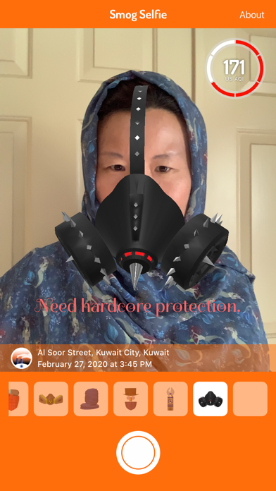 Smog Selfie iPhone screenshot 7 - Weather app