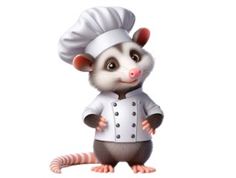 Opossum Chef Stickers
