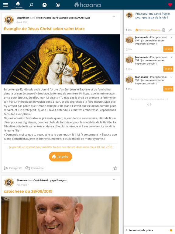 Hozana - Prière catholique iPad screenshot 7