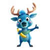 Rapping Blue Elk Stickers icon