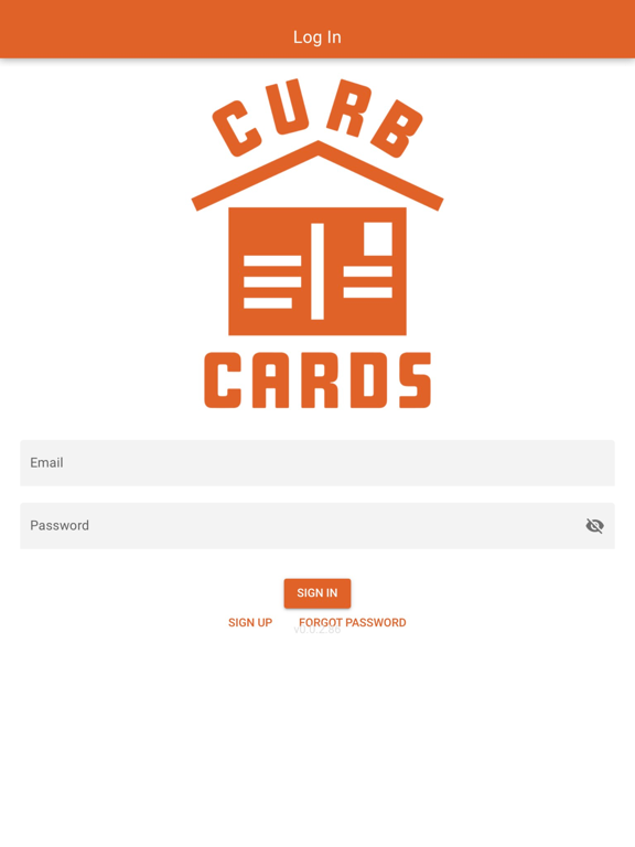 CurbCards iPad screenshot 1 - Business app