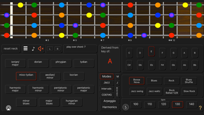 Bass Guitar Colour Scales Screenshot
