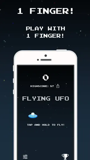 Screenshot von Flying Ufo – Space Tunnel auf dem iPhone 4