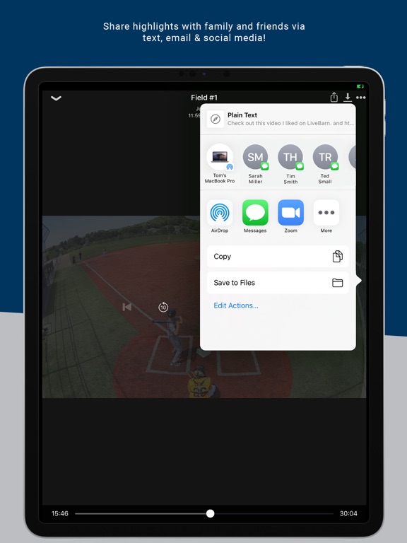 LiveBarn iPad screenshot 6 - Sports app