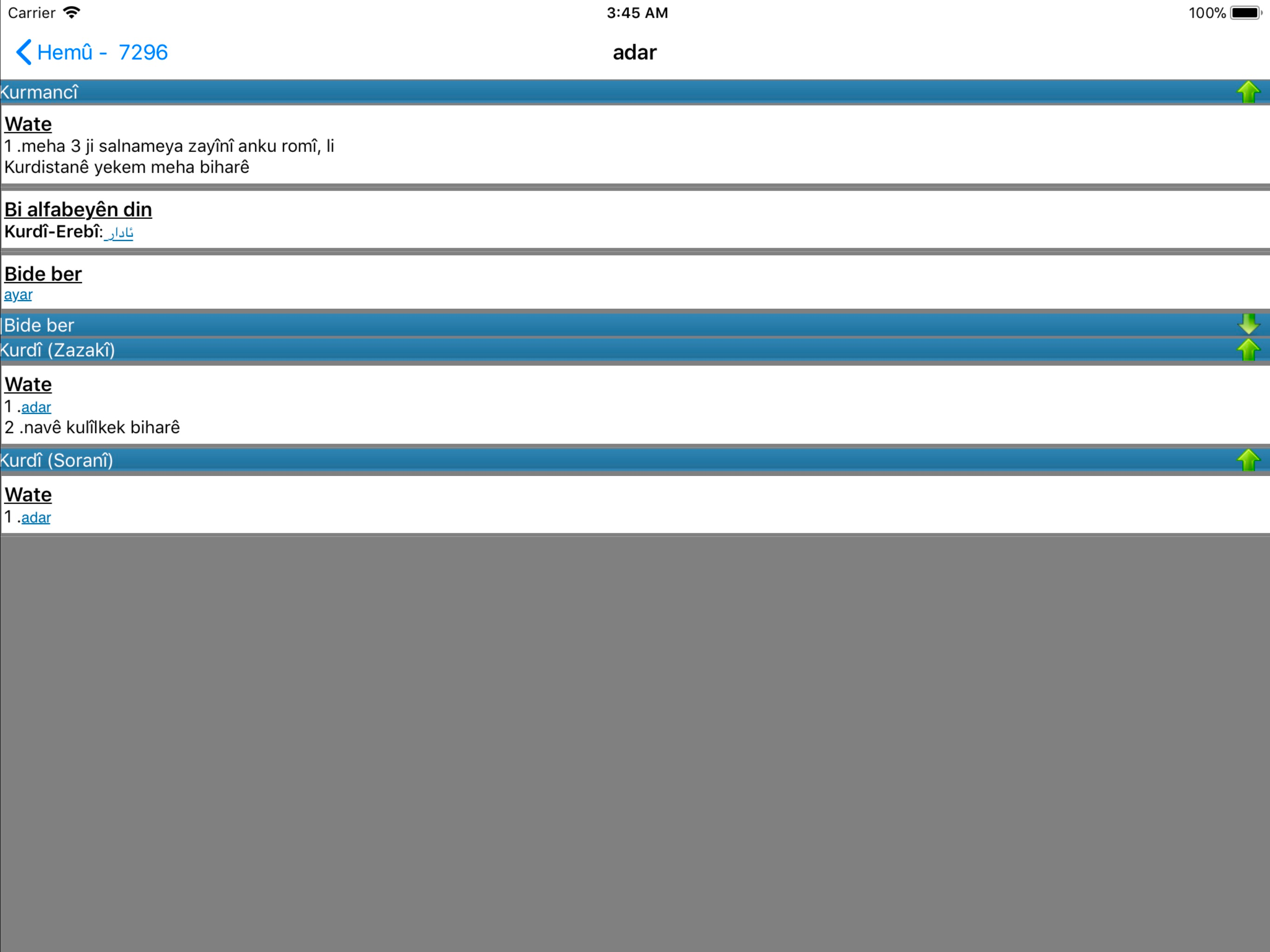 WQFerheng - Kurdish Dictionary screenshot 14