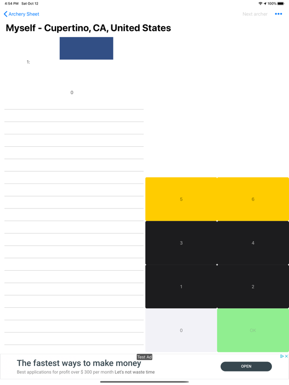 Archery Sheet iPad screenshot 4 - Sports app