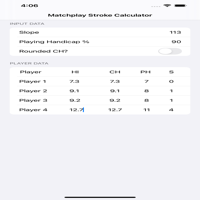 Matchplay Stroke Calculator