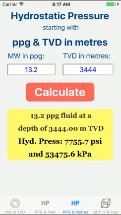 OilField Hydrostatic Pressure. iPhone image 3