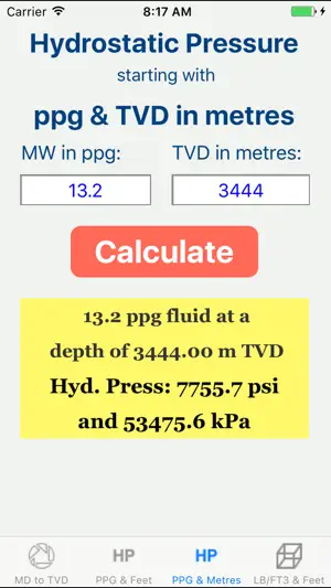 OilField Hydrostatic Pressure. screenshot 3